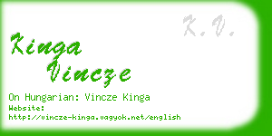 kinga vincze business card